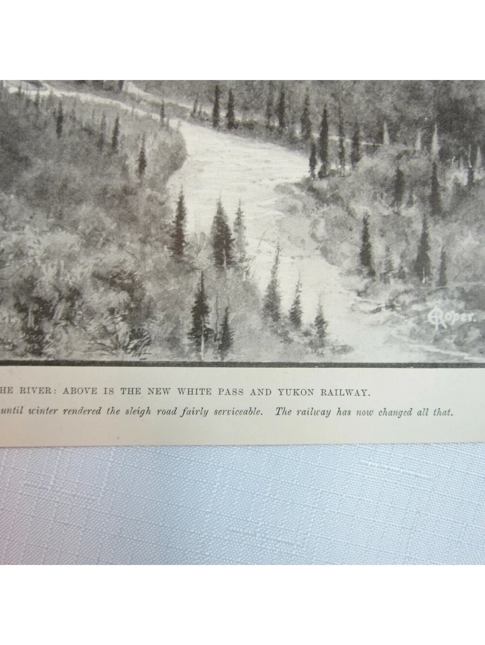 Antique 1899 Print Canada By Rail to Klondike, Skagway, White Pass Yukon Train